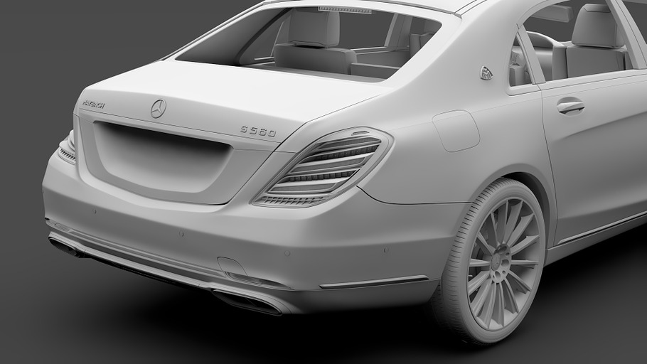 Mercedes Maybach S 560 X222 2019 in Vehicles - product preview 16