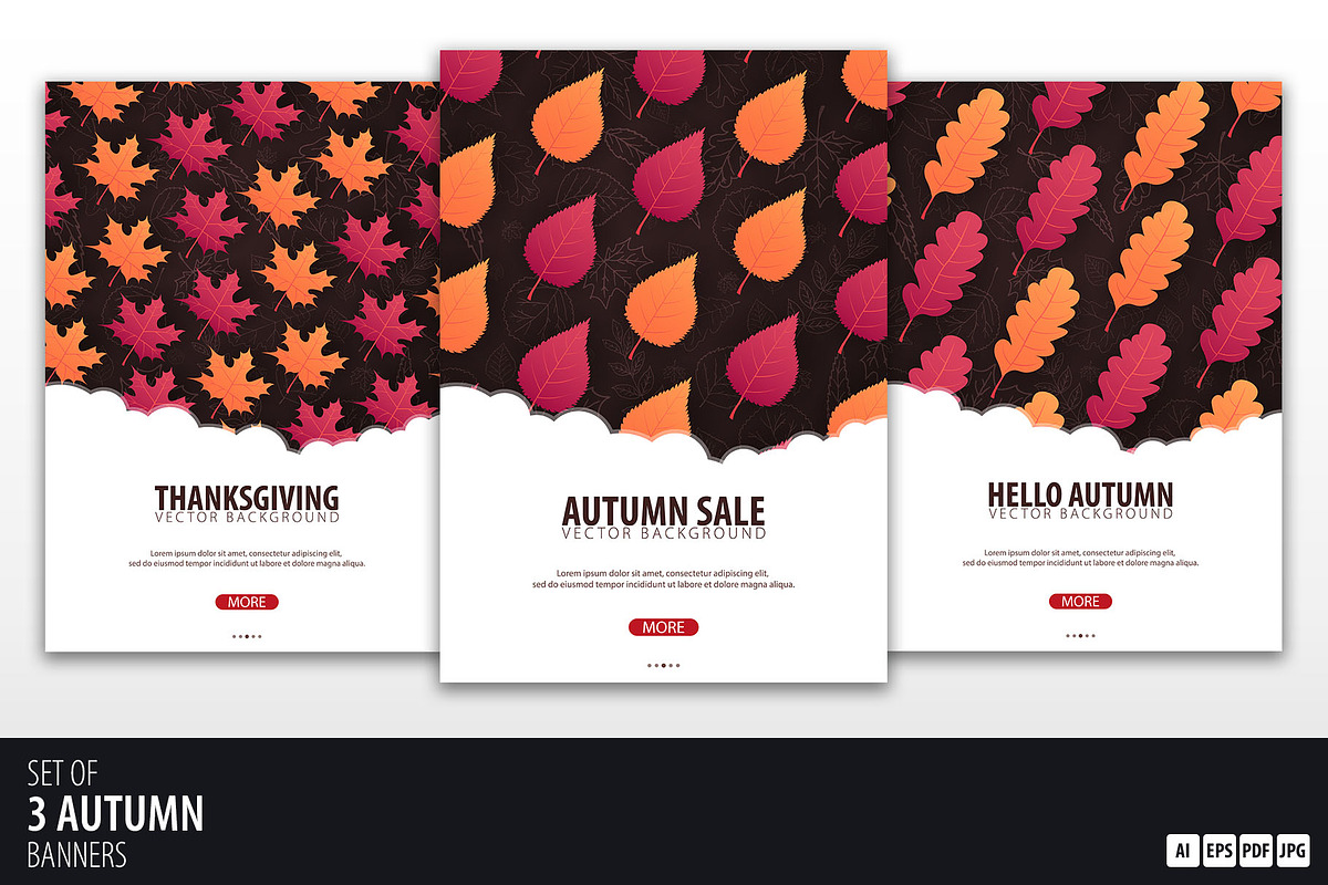 Autumn Web banners in Templates - product preview 8