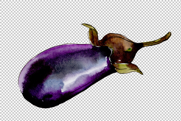 Purple eggplant vegetables PNG set in Illustrations - product preview 3