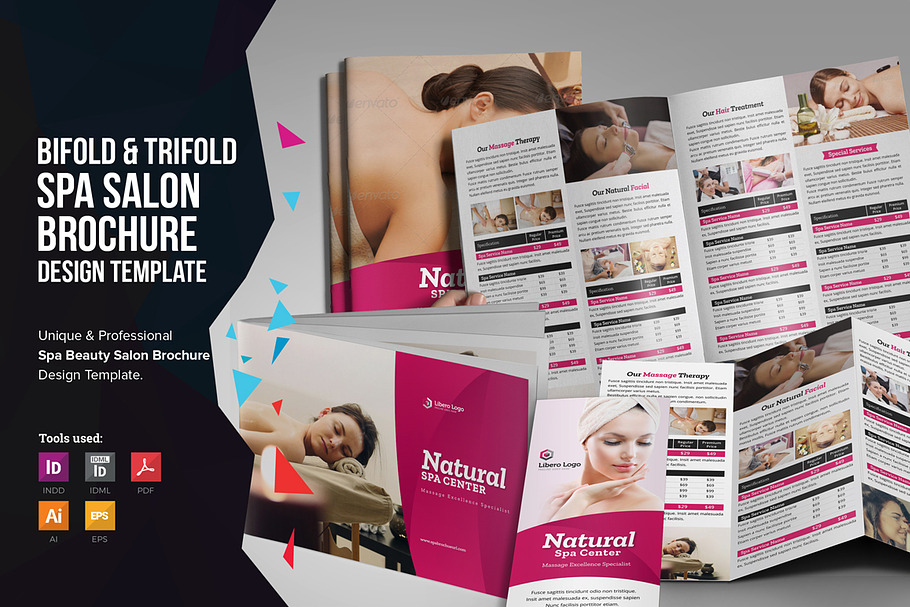 Spa Salon Bifold-Trifold Brochure in Brochure Templates - product preview 8