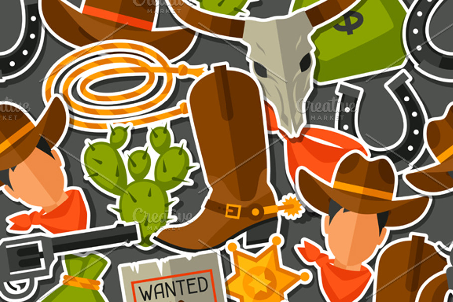 Wild west seamless patterns. in Patterns - product preview 8