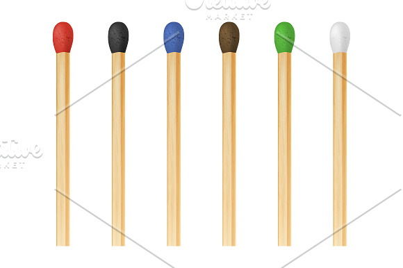Matches. Vector set.  in Illustrations - product preview 1