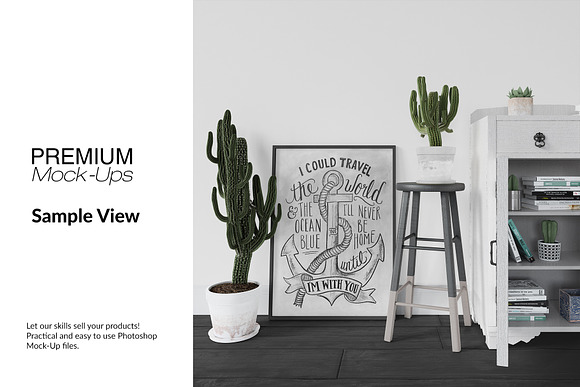 Custom Frames & Wall Set  in Print Mockups - product preview 14