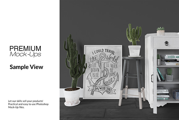 Custom Frames & Wall Set  in Print Mockups - product preview 16