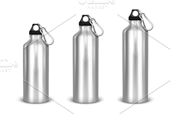 Water bottle. Vector set.  in Illustrations - product preview 2