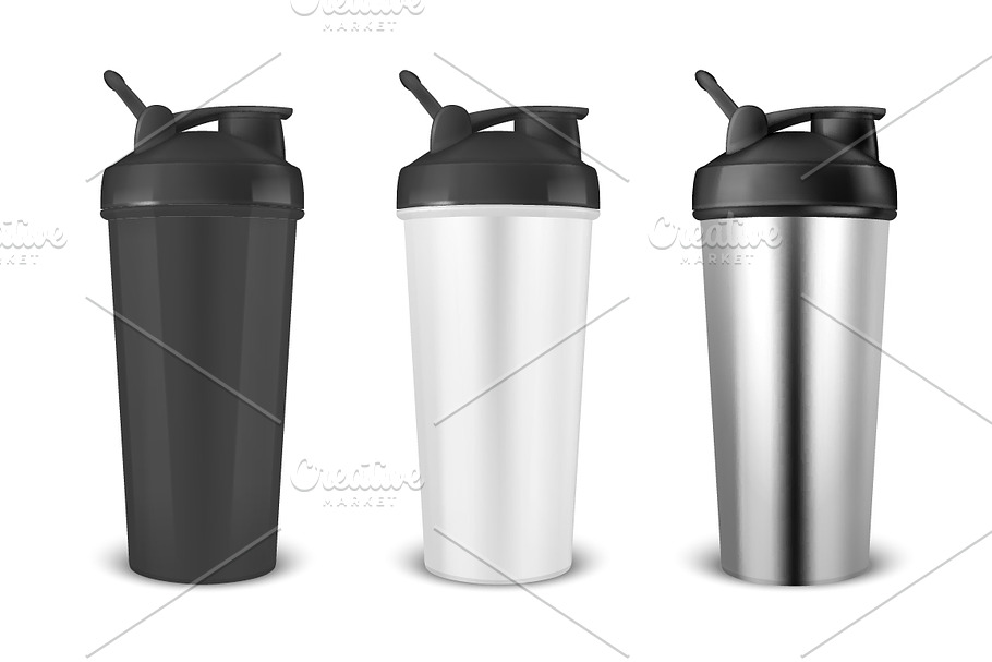 Sports Nutrition Shaker. Vector set. in Illustrations - product preview 8