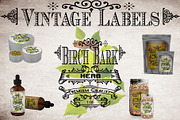 Birch Bark Vintage Labels