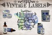 Blueberry Vintage Labels