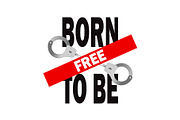 Born to be free fashion print