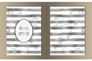Stripe Silver Foil and Marble Coves