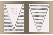 Stripe Silver Foil Cover Set