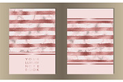 Stripe Pink Foil, Marble Cover Set