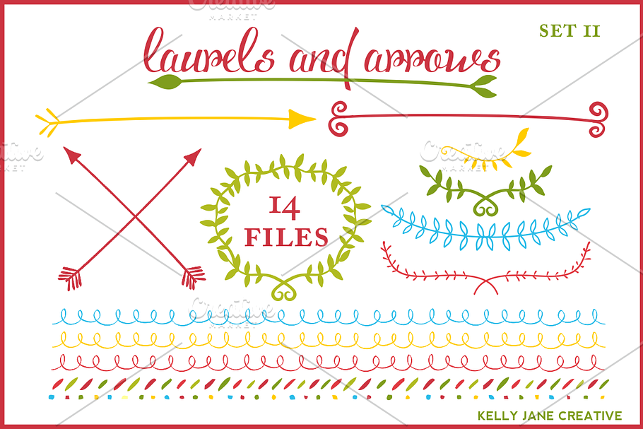 Arrows & Laurels Holiday Vector