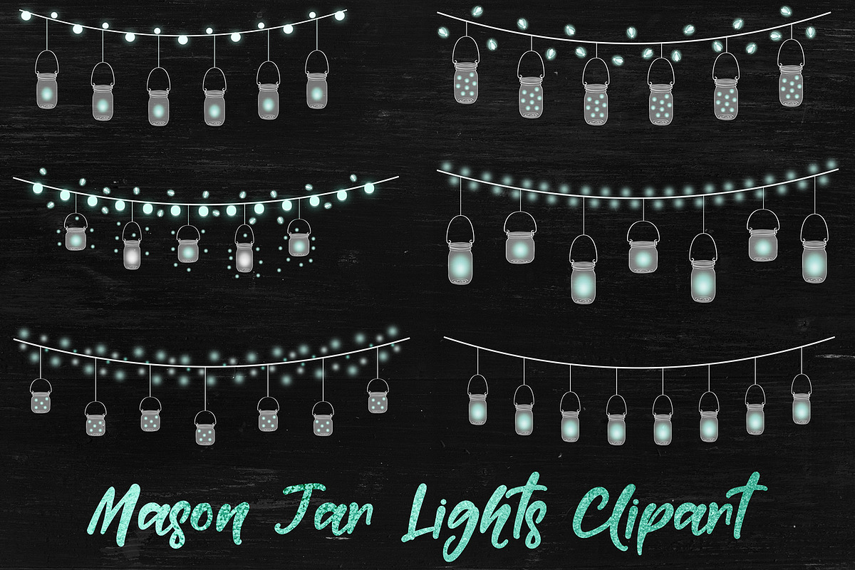 Fairy Lights Overlays - Mason Jars in Graphics - product preview 8