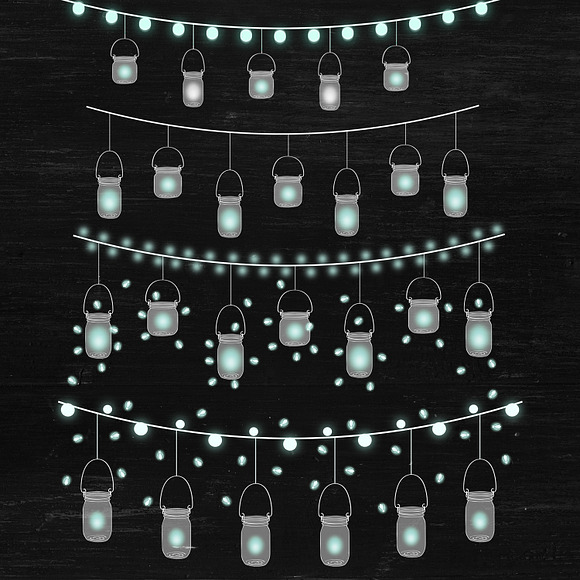 Fairy Lights Overlays - Mason Jars in Graphics - product preview 2