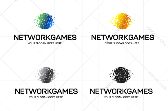 Sphere Network Games Logo in Logo Templates - product preview 2