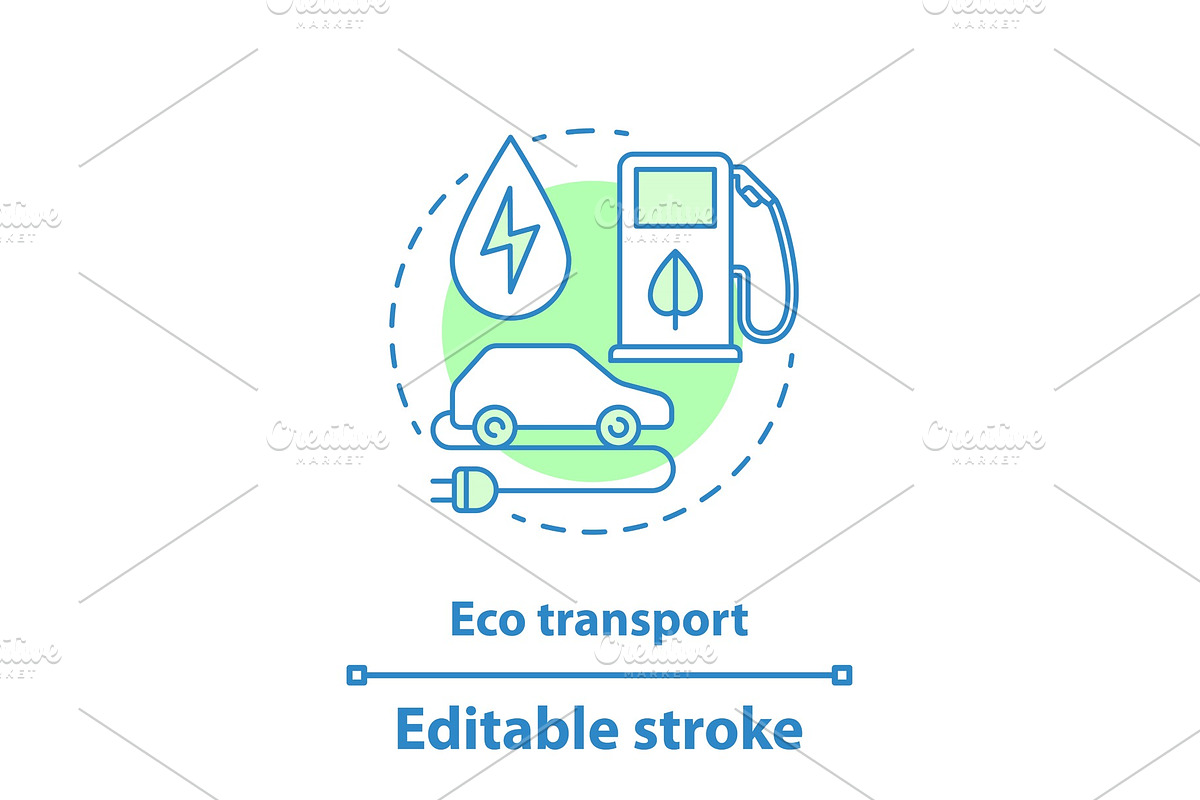 Eco transport concept icon in Icons - product preview 8