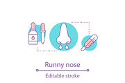 Runny nose concept icon