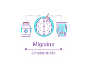 Migraine concept icon
