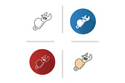 Hand holding wrench icon