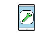 Smartphone settings color icon