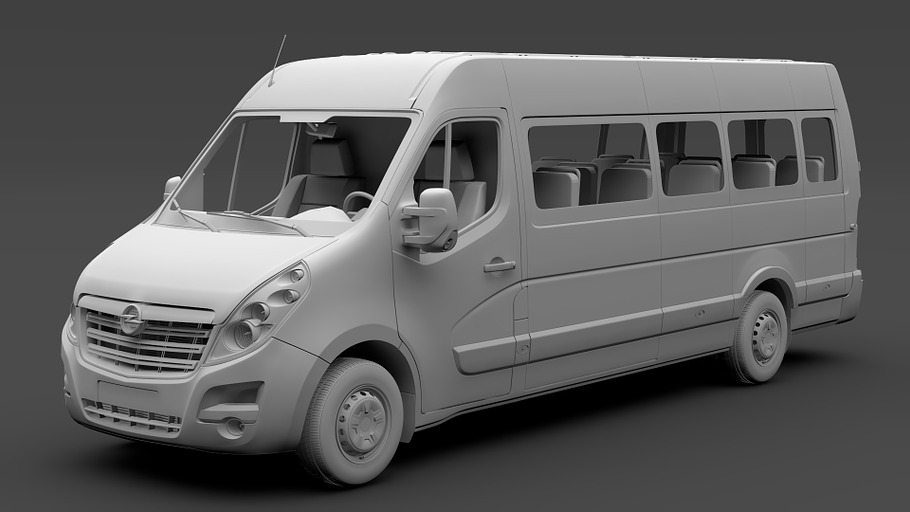 Opel Movano L4H3 MiniBus 2018 in Vehicles - product preview 11