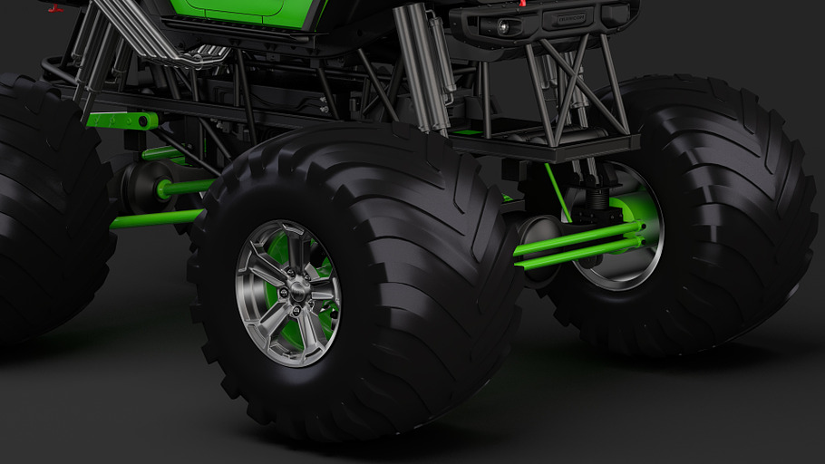 Monster Truck Jeep Wrangler Rubicon in Vehicles - product preview 3
