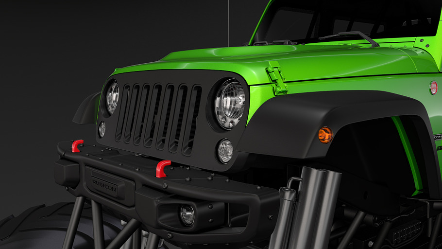 Monster Truck Jeep Wrangler Rubicon in Vehicles - product preview 4