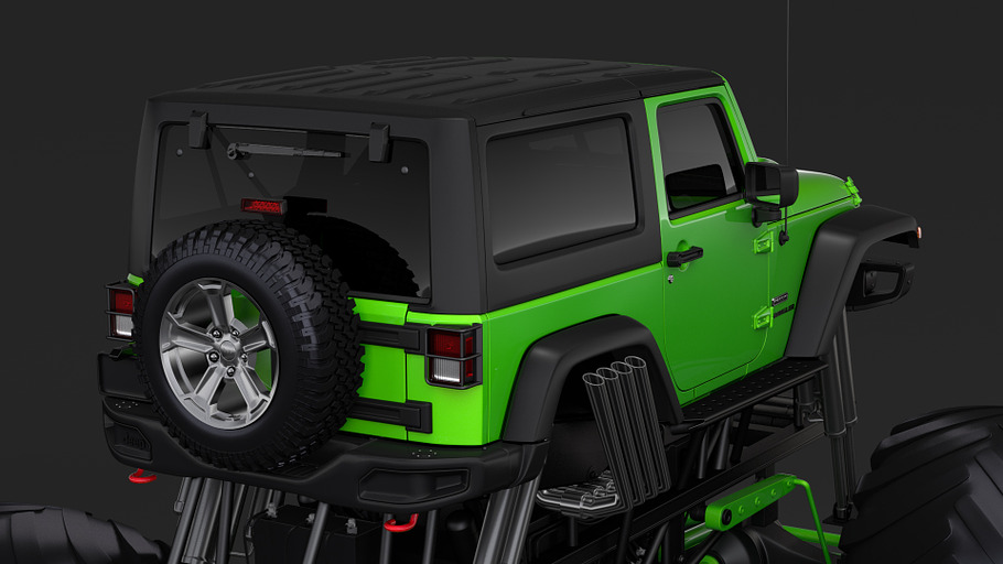 Monster Truck Jeep Wrangler Rubicon in Vehicles - product preview 5
