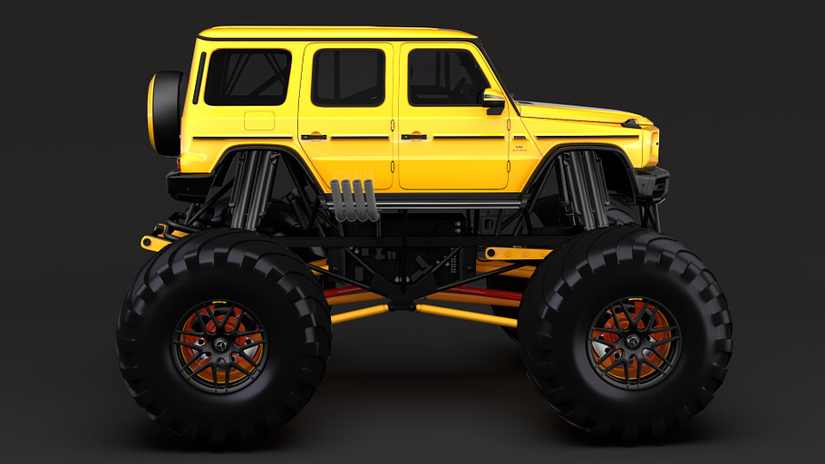 Monster Truck Mercedes AMG G 65 in Vehicles - product preview 4
