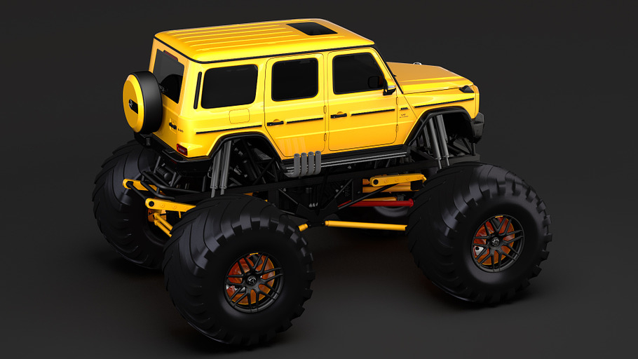 Monster Truck Mercedes AMG G 65 in Vehicles - product preview 6