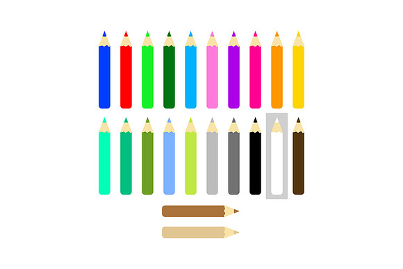Colored Pencil Clipart in Objects - product preview 2