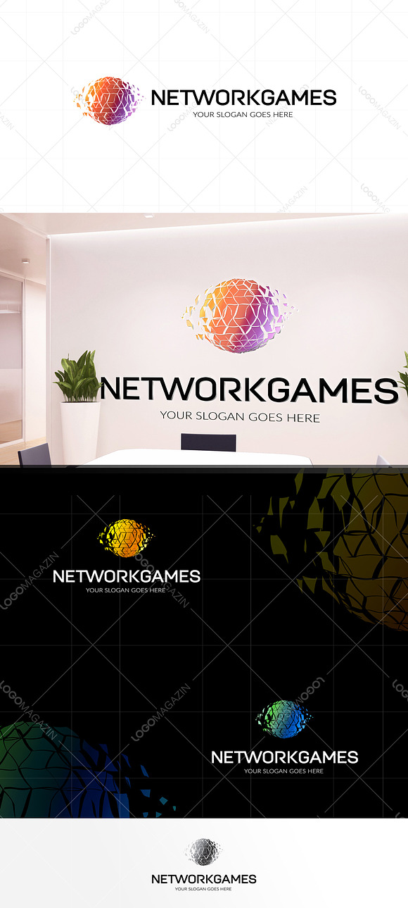 Sphere Network Games Logo in Logo Templates - product preview 4