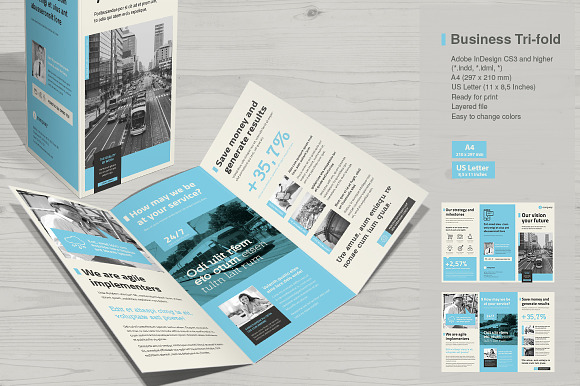 Business Tri-fold Vol. 9 in Brochure Templates - product preview 1