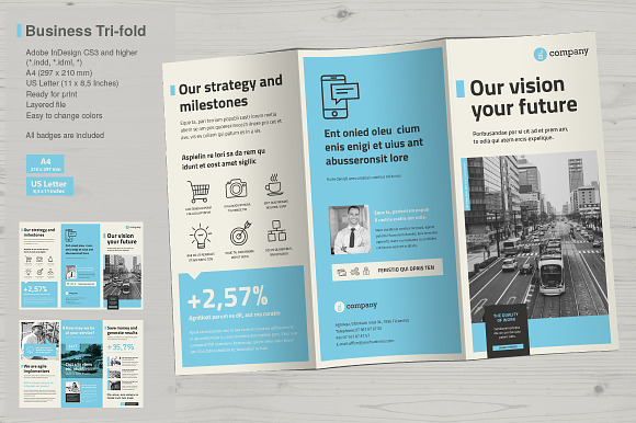 Business Tri-fold Vol. 9 in Brochure Templates - product preview 2