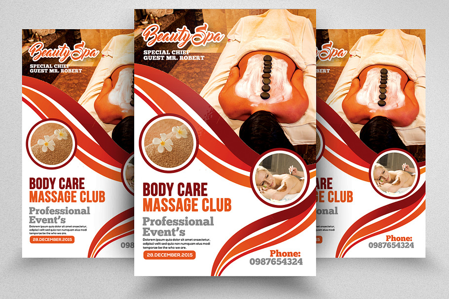 Body Massage & Spa Flyer Template in Flyer Templates - product preview 8