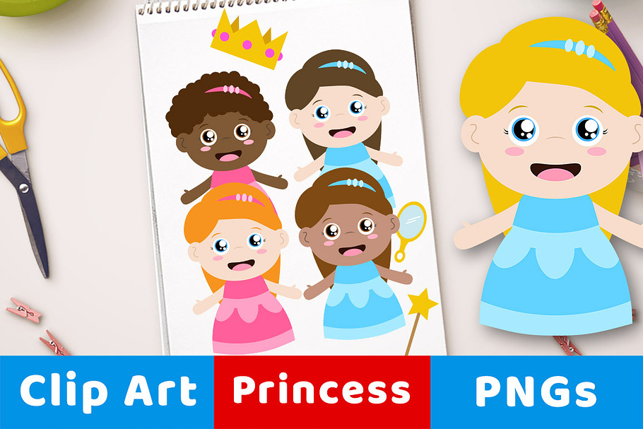 Pretty Princess Clipart in Illustrations - product preview 8