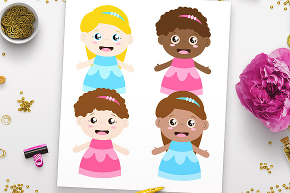 Pretty Princess Clipart in Illustrations - product preview 1