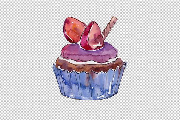 Watercolor mix cool ice cream PNG  in Illustrations - product preview 3