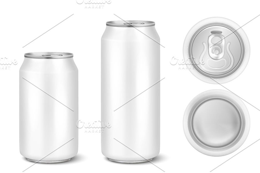 Beer can. Vector set.  in Illustrations - product preview 8