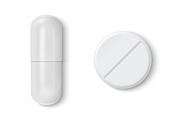 Medical pill. Vector set. 