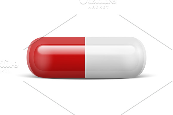 Medical pill. Vector set.  in Illustrations - product preview 1