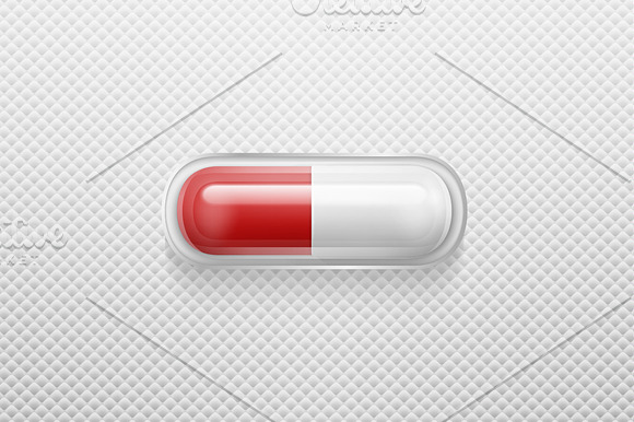 Medical pill. Vector set.  in Illustrations - product preview 2