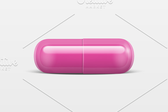 Medical pill. Vector set.  in Illustrations - product preview 4