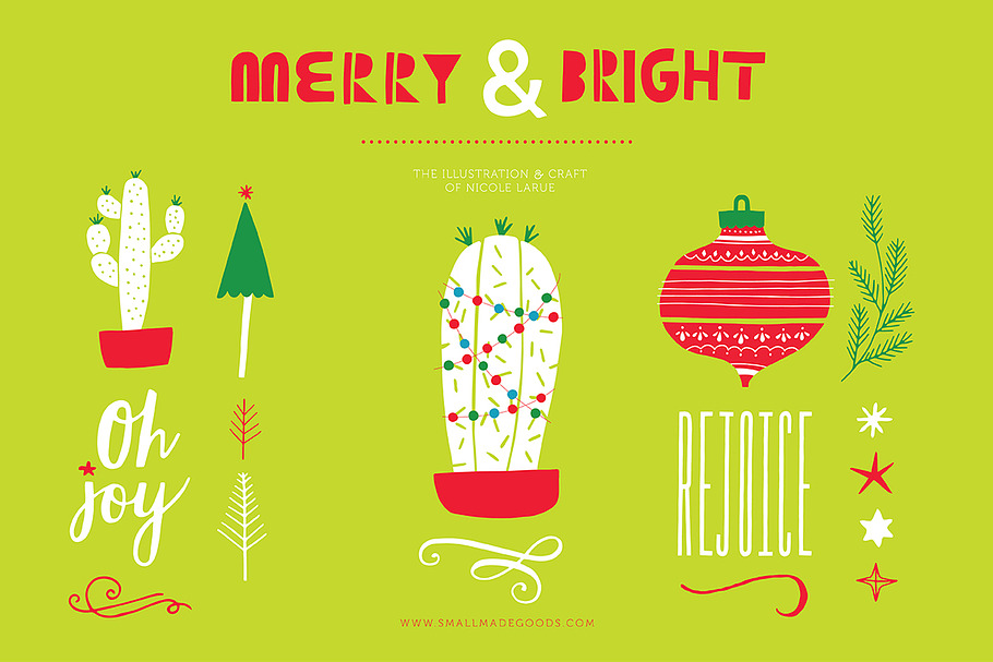 Merry & Bright (Clipart) in Illustrations - product preview 8