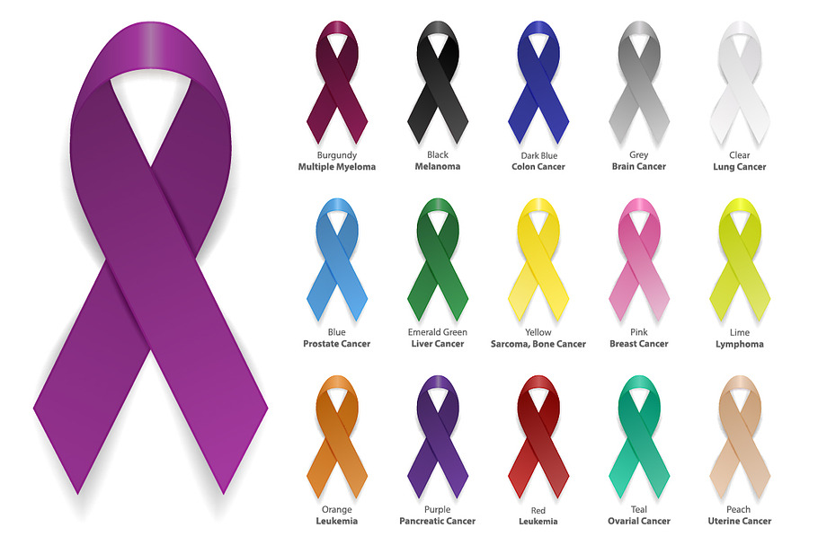 Awareness ribbon. Vector set.  in Illustrations - product preview 8