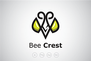 Bee Crest Logo Template