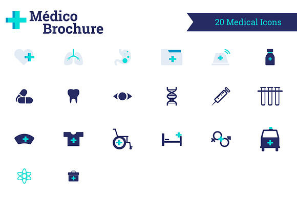 Médico Brochure Template in Brochure Templates - product preview 9