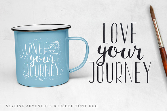 Font Duo Skyline Adventure Brushed in Script Fonts - product preview 4