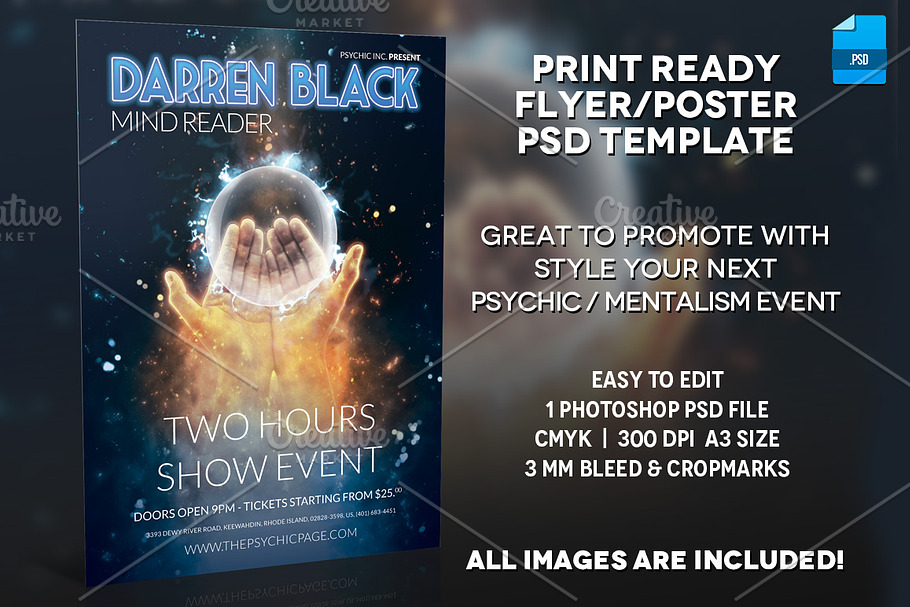 Mentalist / Psychic Poster Template